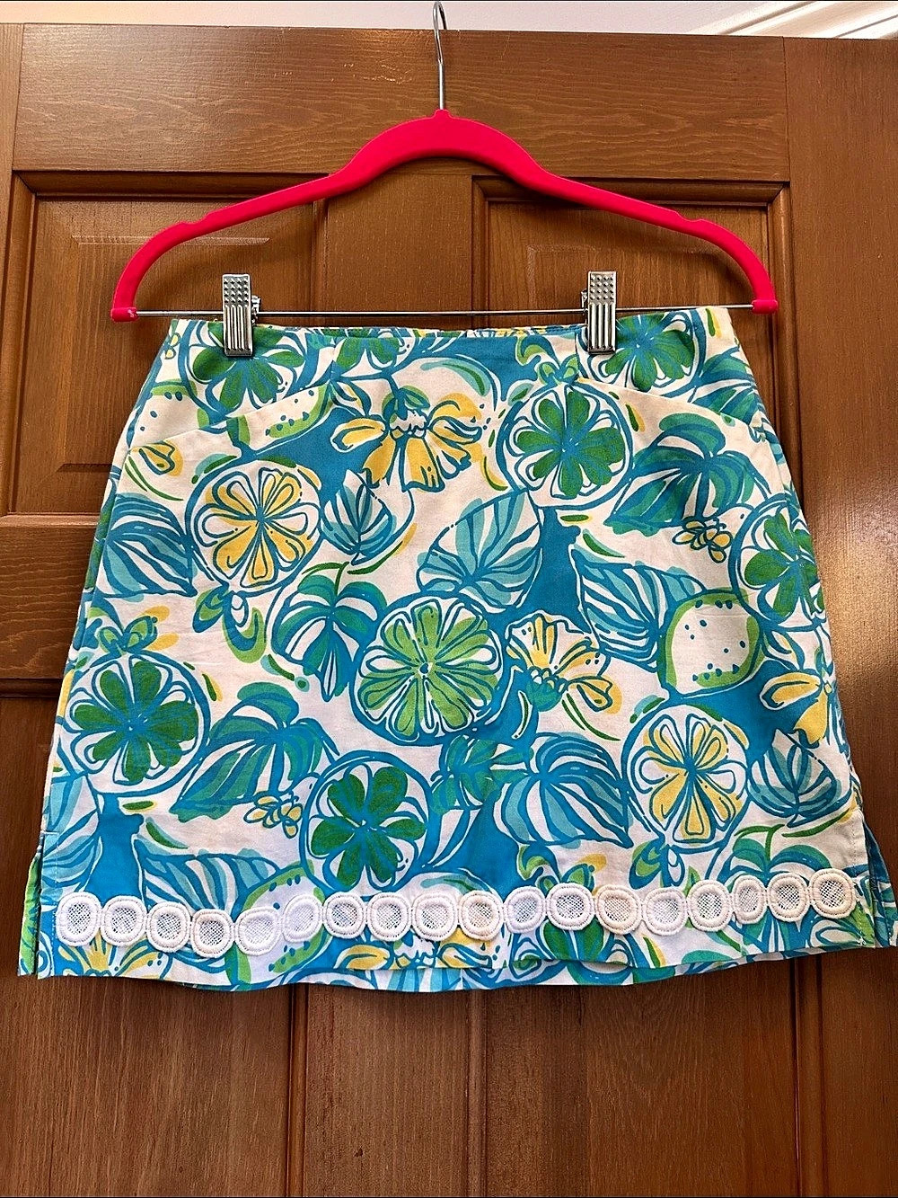 Lilly Pulitzer Floral Mini Skort Blue & Green Size 0